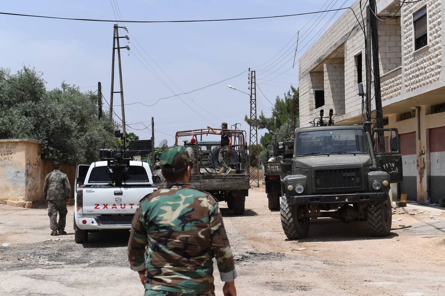 Süüria sõjaväelased Hama provintsis.