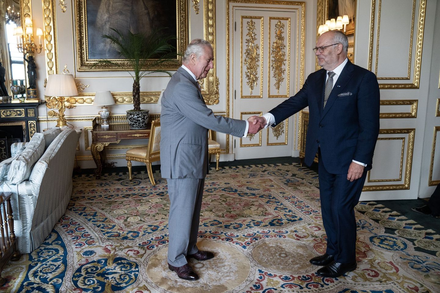 President Alar Karis kohtus täna Inglismaal Windsori lossis Tema Majesteedi kuningas Charles III-ga