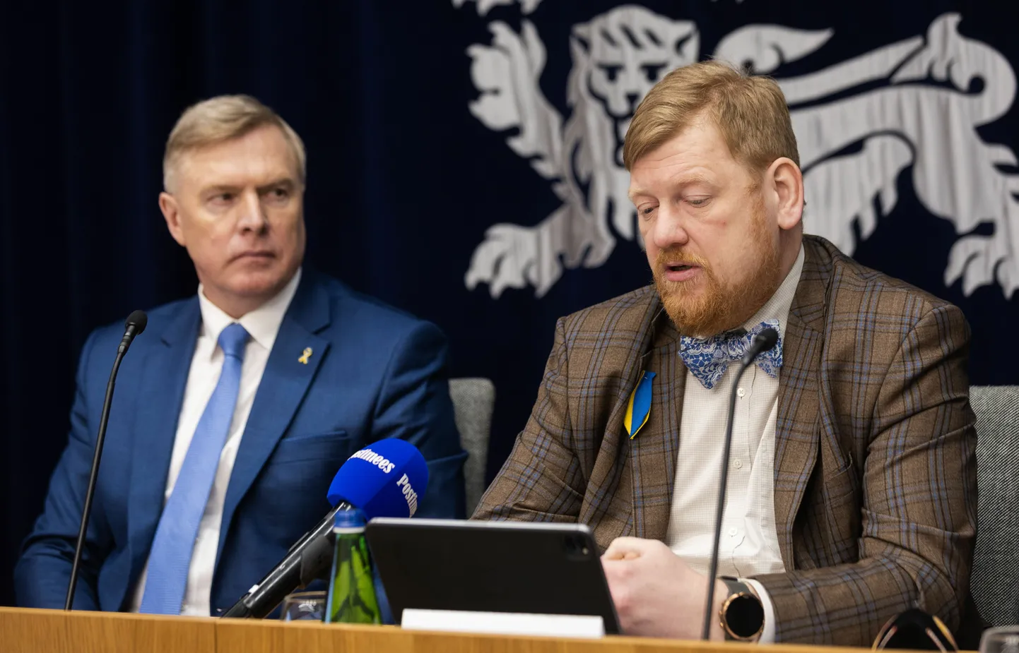 Justiitsminister Kalle Laanet ja riigi peaprokurör Andres Parmas.