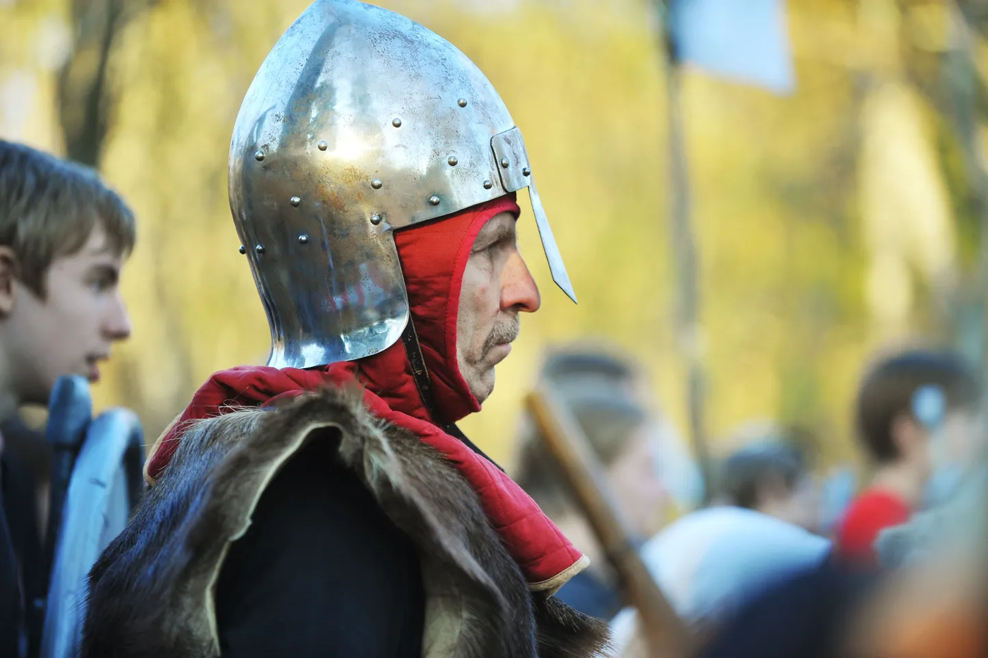Jüriöö ülestõusu lahingrollimäng Jõgeva lähedal Kassinurme mägedes.