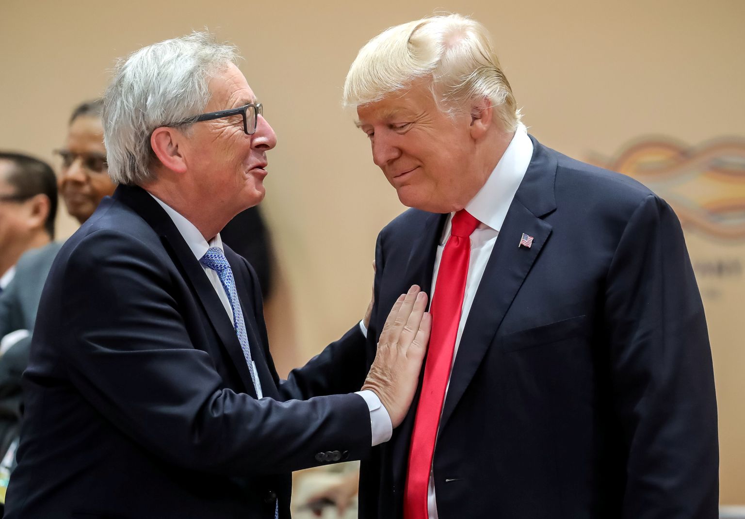 Jean-Claude Juncker ja Donald Trump.