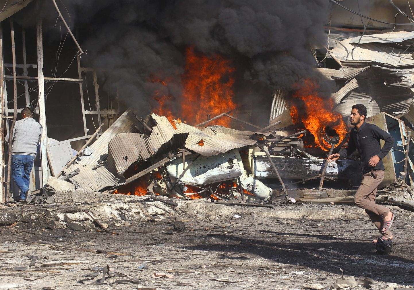 Pommitabamuse saanud maja Süürias.