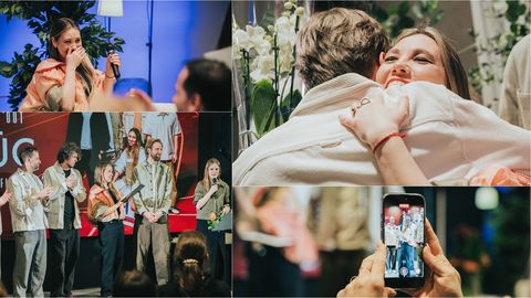 FOTO ⟩ Ar spēlēm un sirsnīgām sarunām prezentēta grupas 