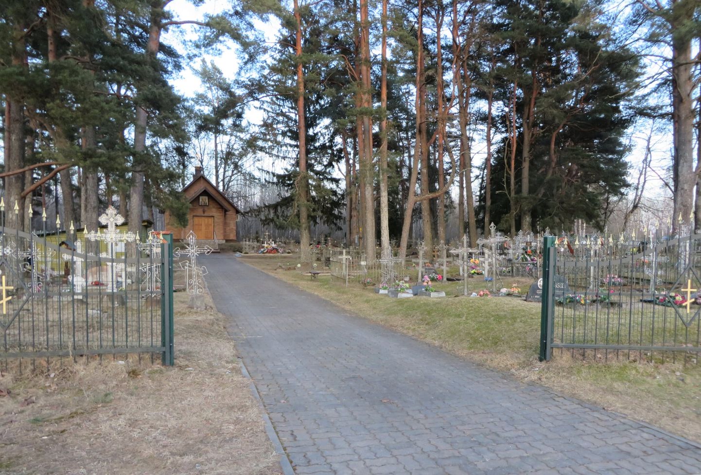 Кладбище в деревне Яамакюла Алутагузеской волости.