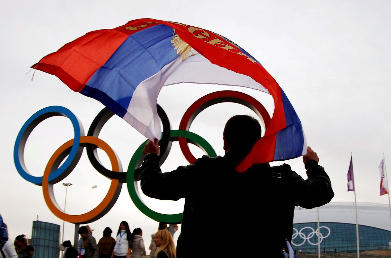 Olümpiarõngad ja Venemaa lipp. Foto on illustratiivne.