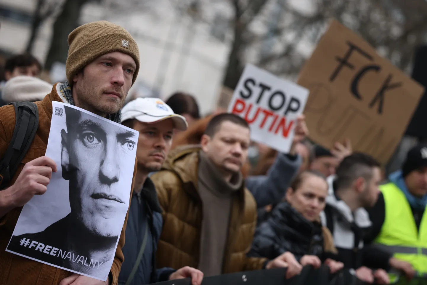 Vene presidendi Vladimir Putini vastane meeleavaldus Berliinis.