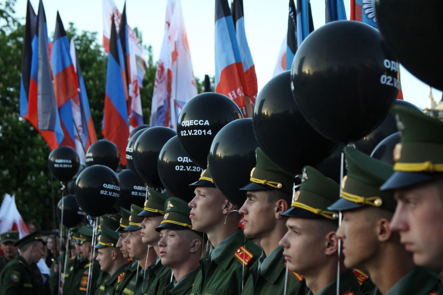 Donetskis mälestati 2014. aasta Odessa kokkupõrgetes hukkunuid.