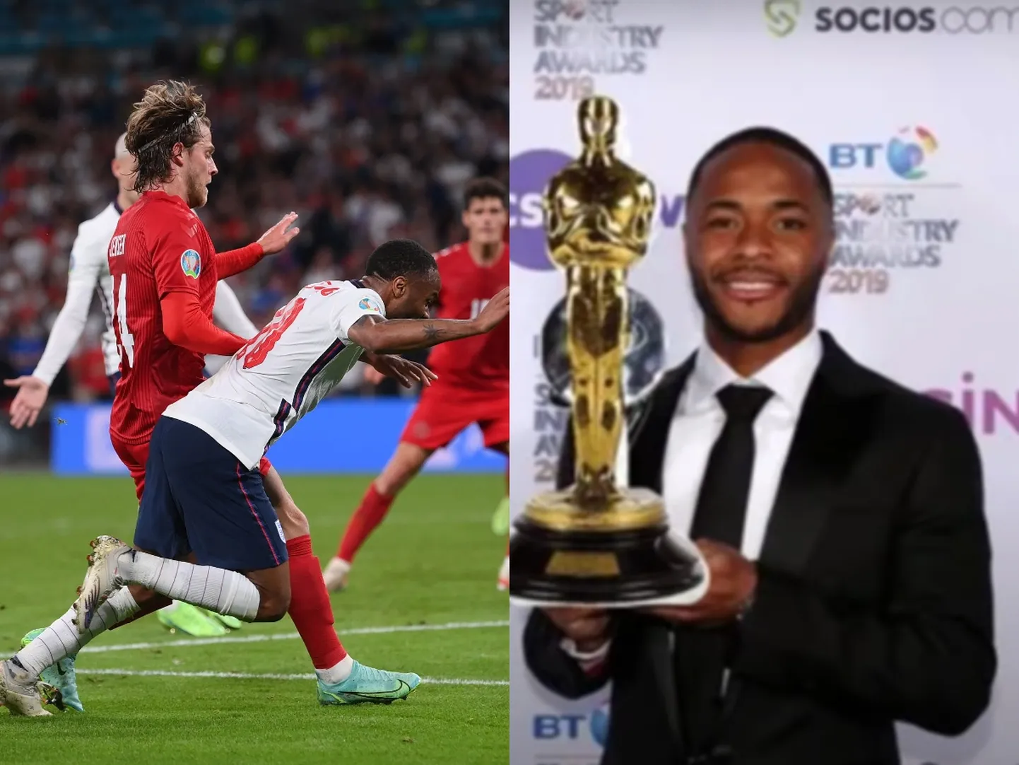 Inglismaa vutistaarist Raheem Sterlingust levivad sotsiaalmeedias sajad meemid.