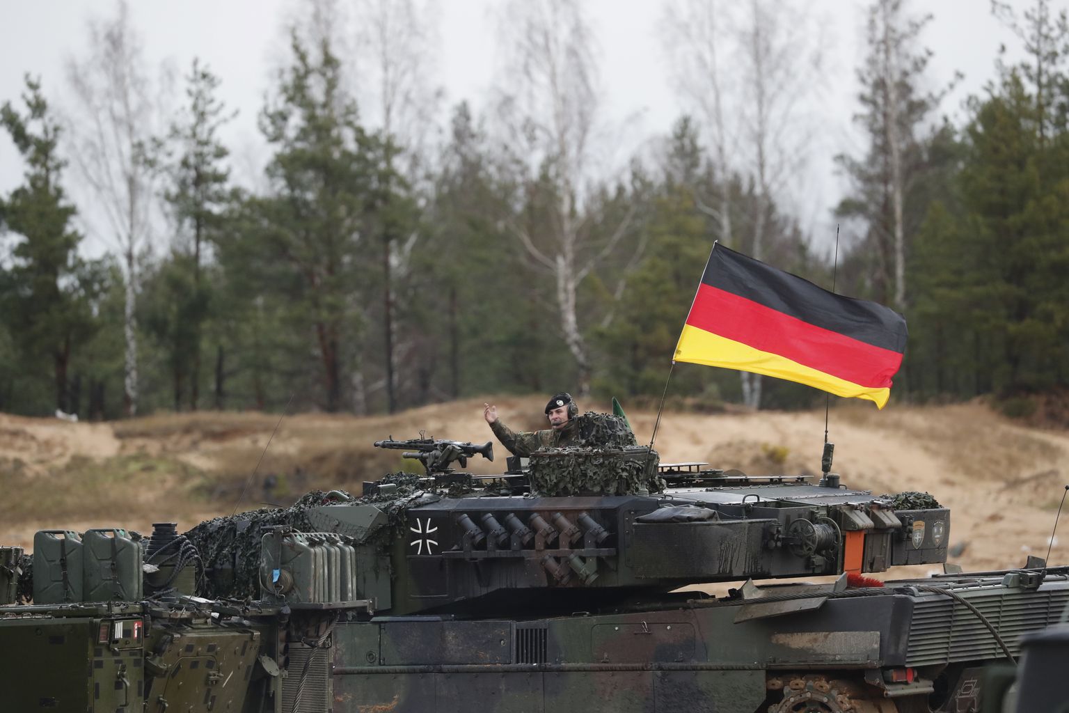 Saksa sõjaväelased osalemas Lätis õppusel Iron Spear 2022.