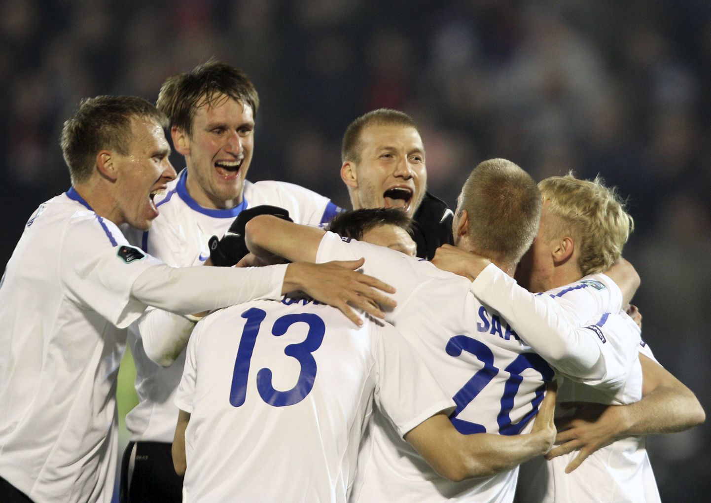 Eesti jalgpallikoondis tähistab 2012. aastal Serbiale löödud väravat.