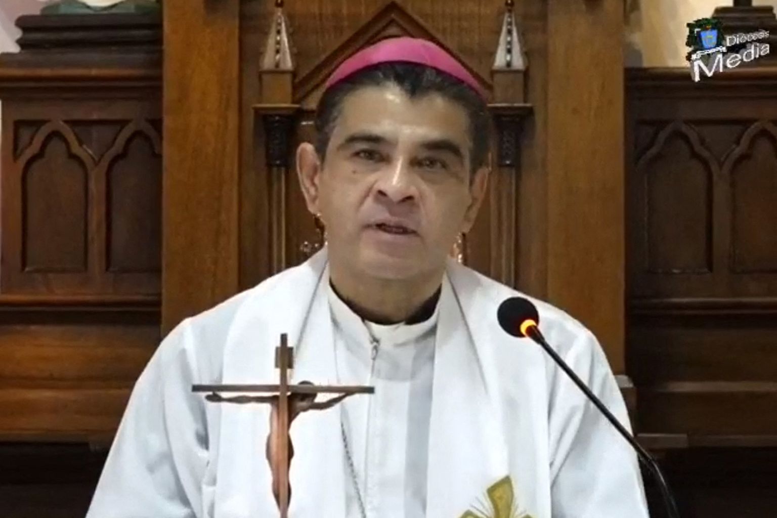 Nicaragua piiskop monsenjöör Rolando José Álvarez Lagos pidamas Matagalpas missat 5. augustil.