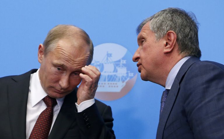 Venemaa president Vladimir Putin ja Rosnefti juht Igor Setšin