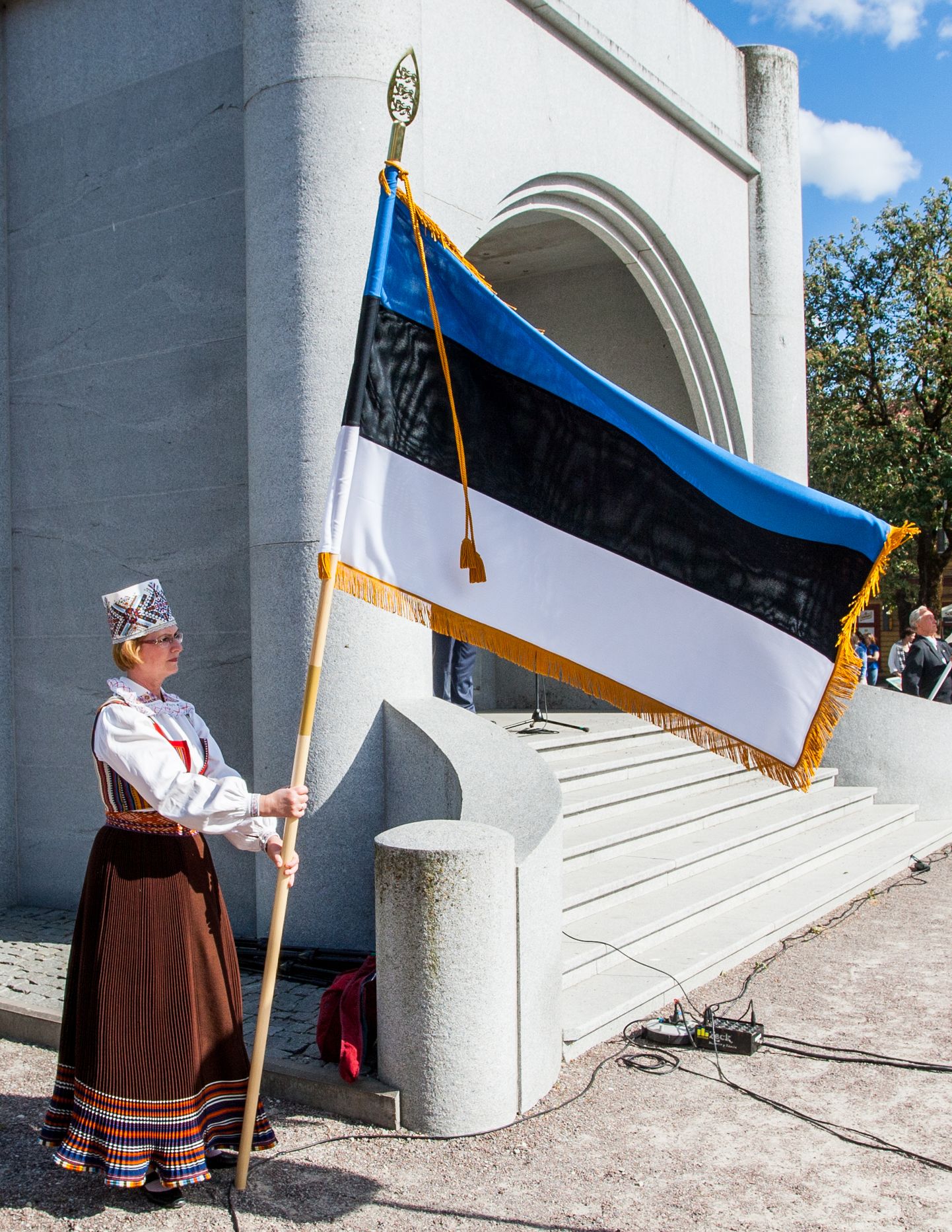 Эстонский флаг. Фото иллюстративное.