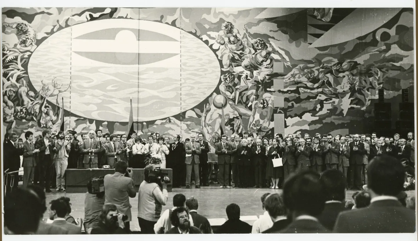 Народный фронт встречается со сторонниками, Таллиннский горхолл, 1988 год.