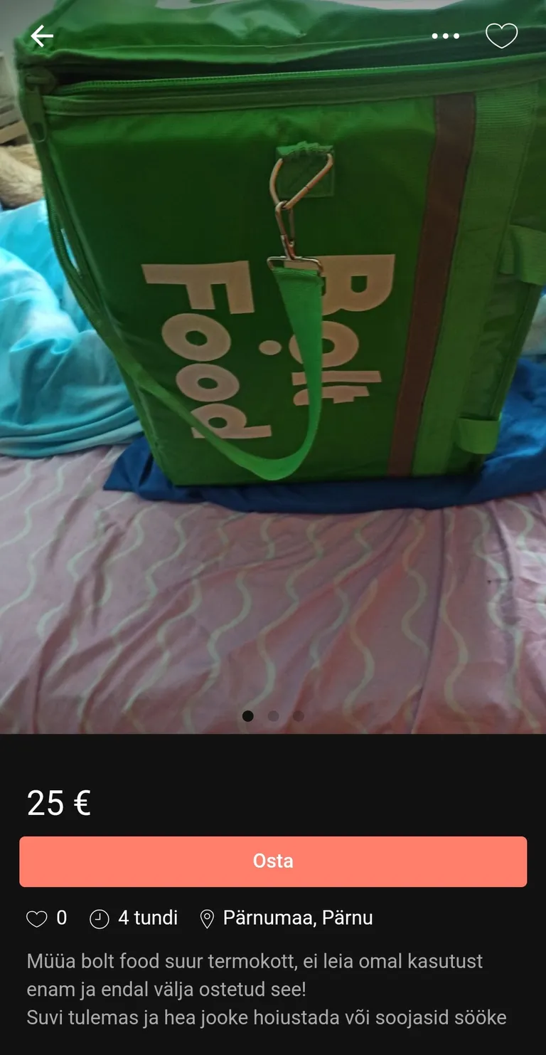 Müüdav Bolti Food kott