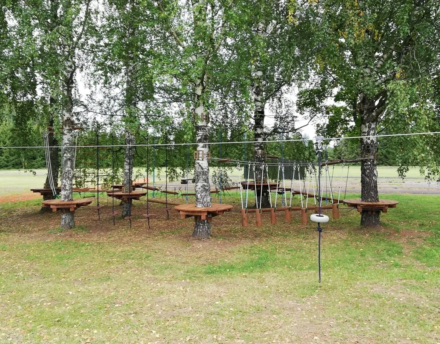 Näide Lüllemäe põhikooli seiklusrajast.