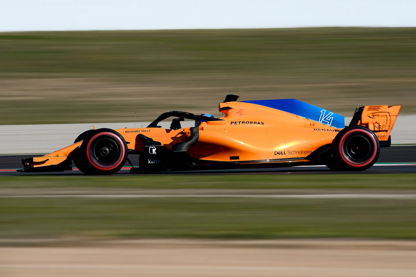 McLaren komandas pilots Fernando Alonso Katalonijas F1 trasē
