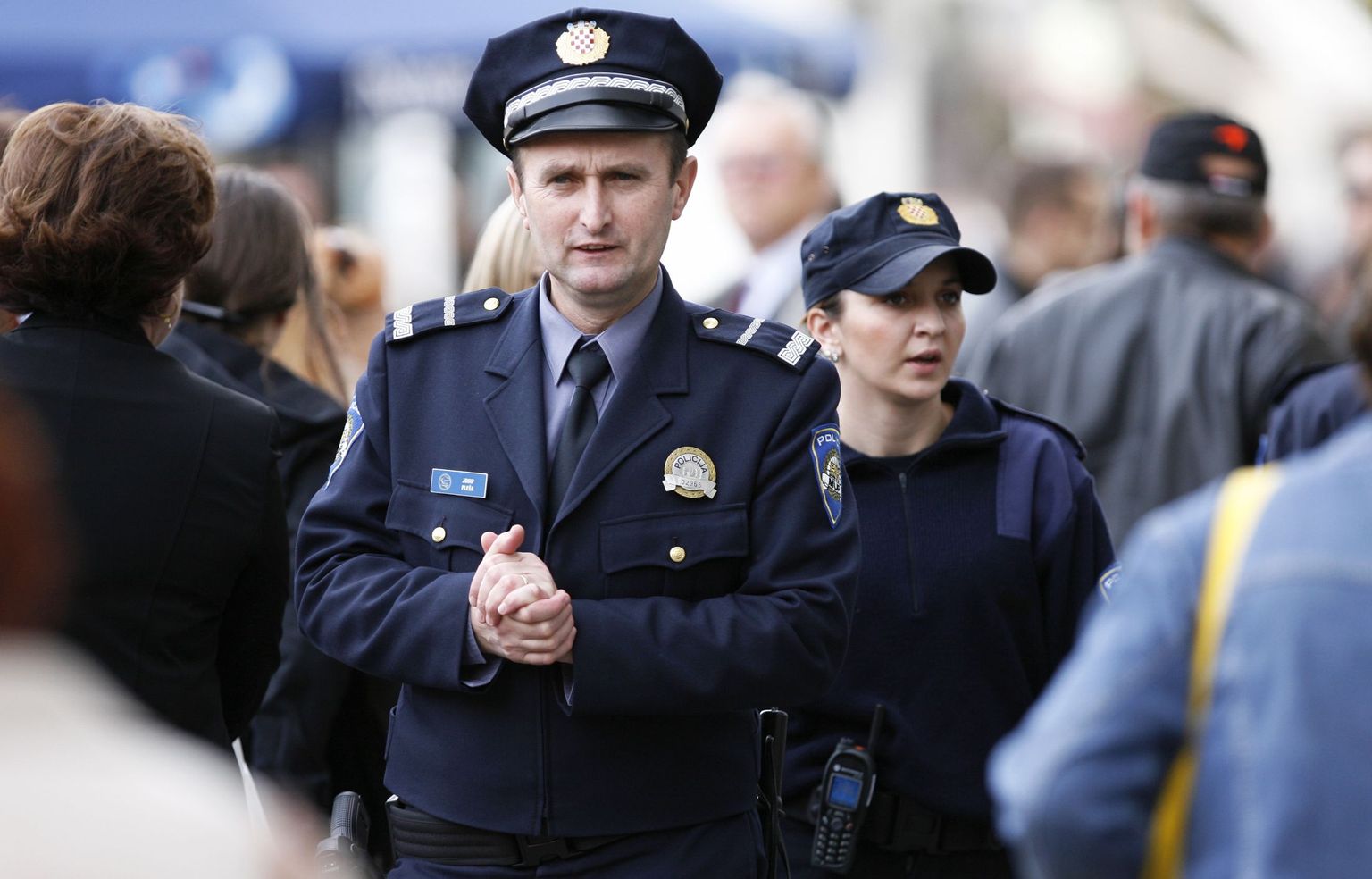 Horvaatia politseinikud pealinnas Zagrebis.