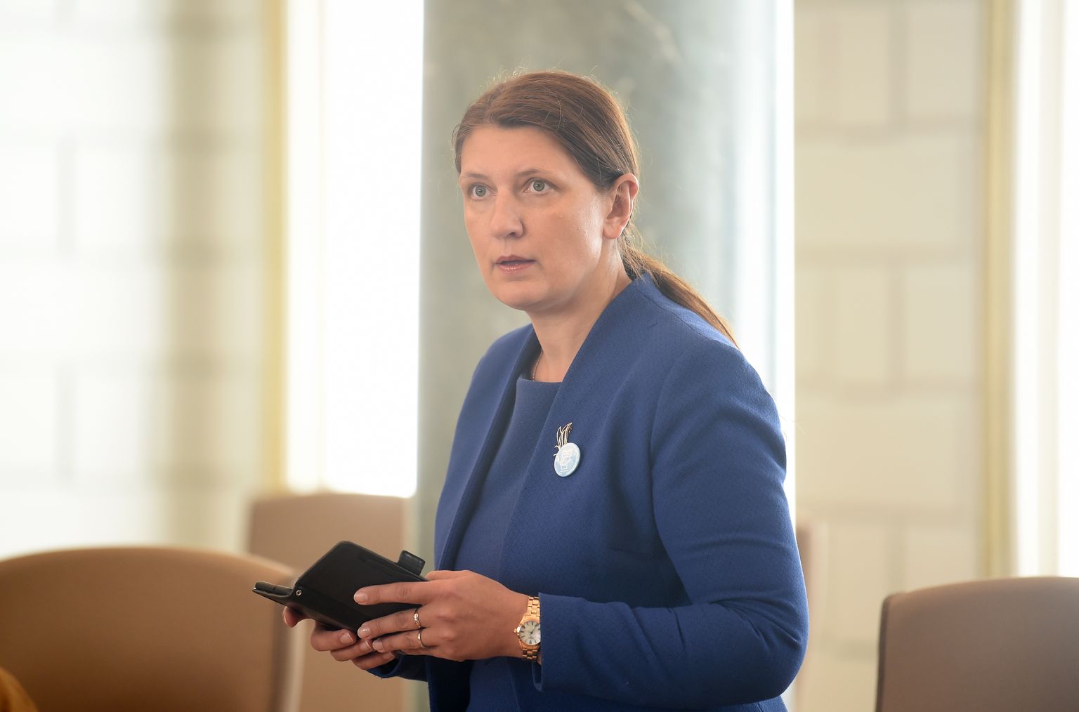 Latvijas Izglītības un zinātnes darbinieku arodbiedrības priekšsēdētāja Inga Vanaga.