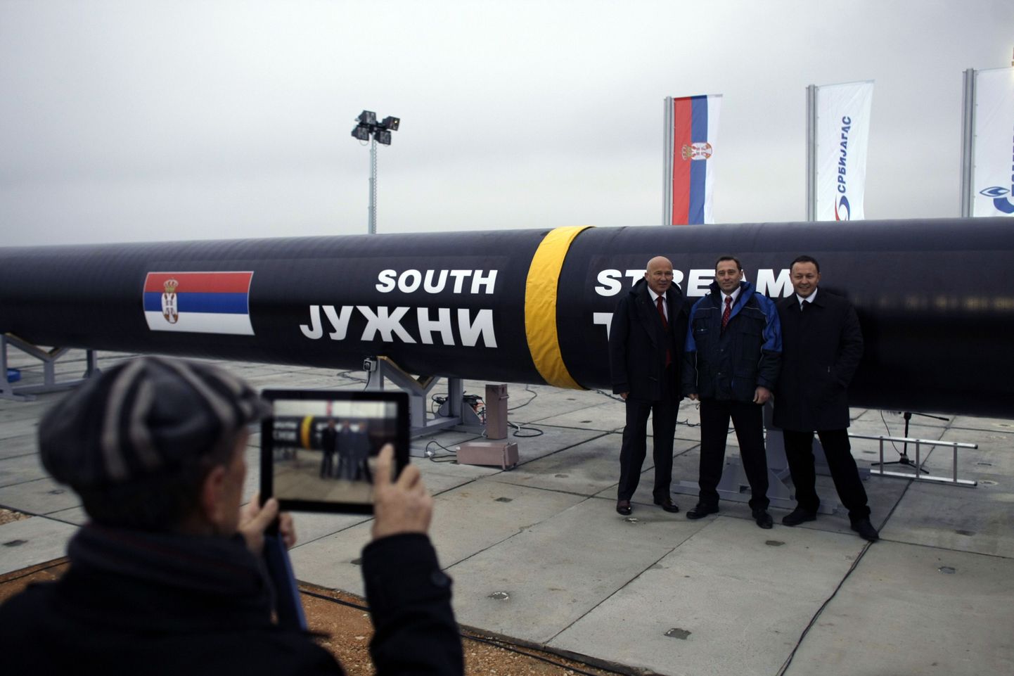 Gaasijuhtme South Stream esimene jupp 2013. aastal.