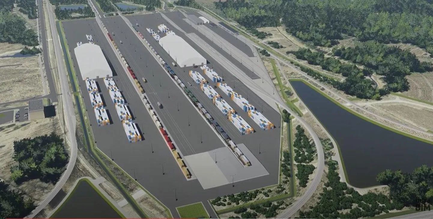 Rail Balticu Pärnu kaubaterminal ja hoolduskeskuse projekt.