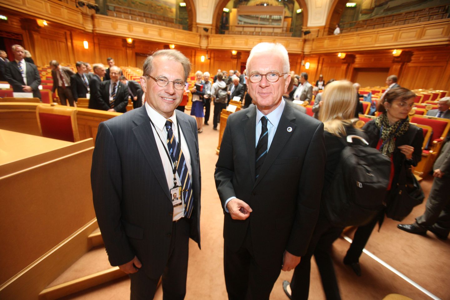 Per Westerberg (vasakul) ja  Euroopa Parlamendi ekspresident Hans Gert Pöttering
