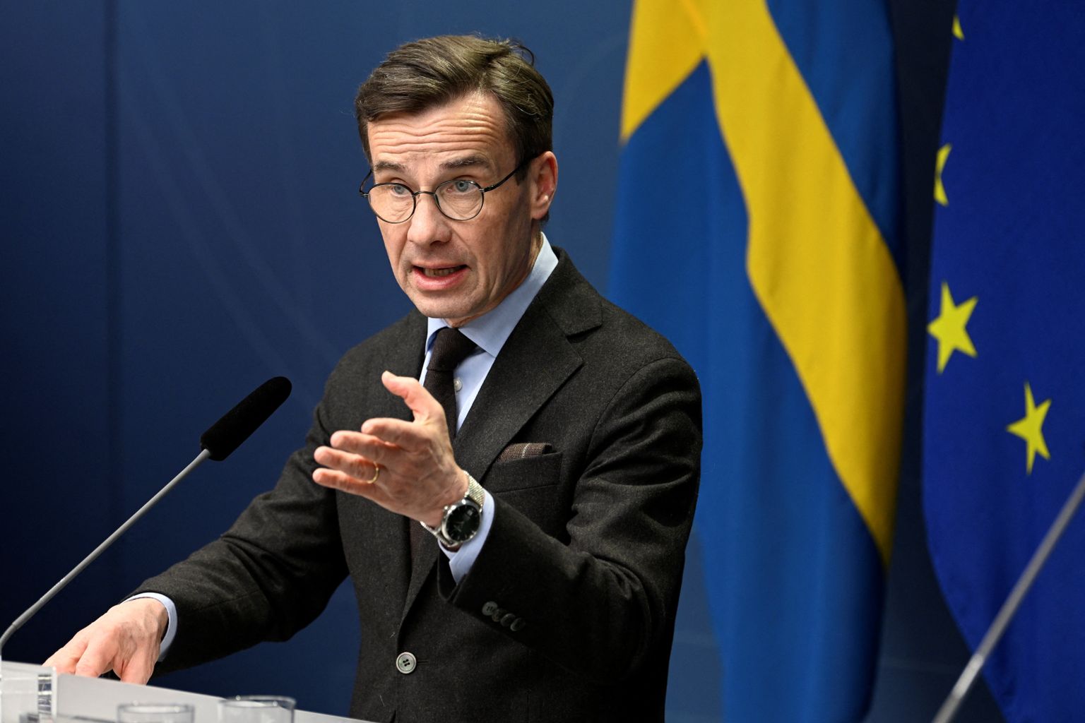 Rootsi peaminister Ulf Kristersson.