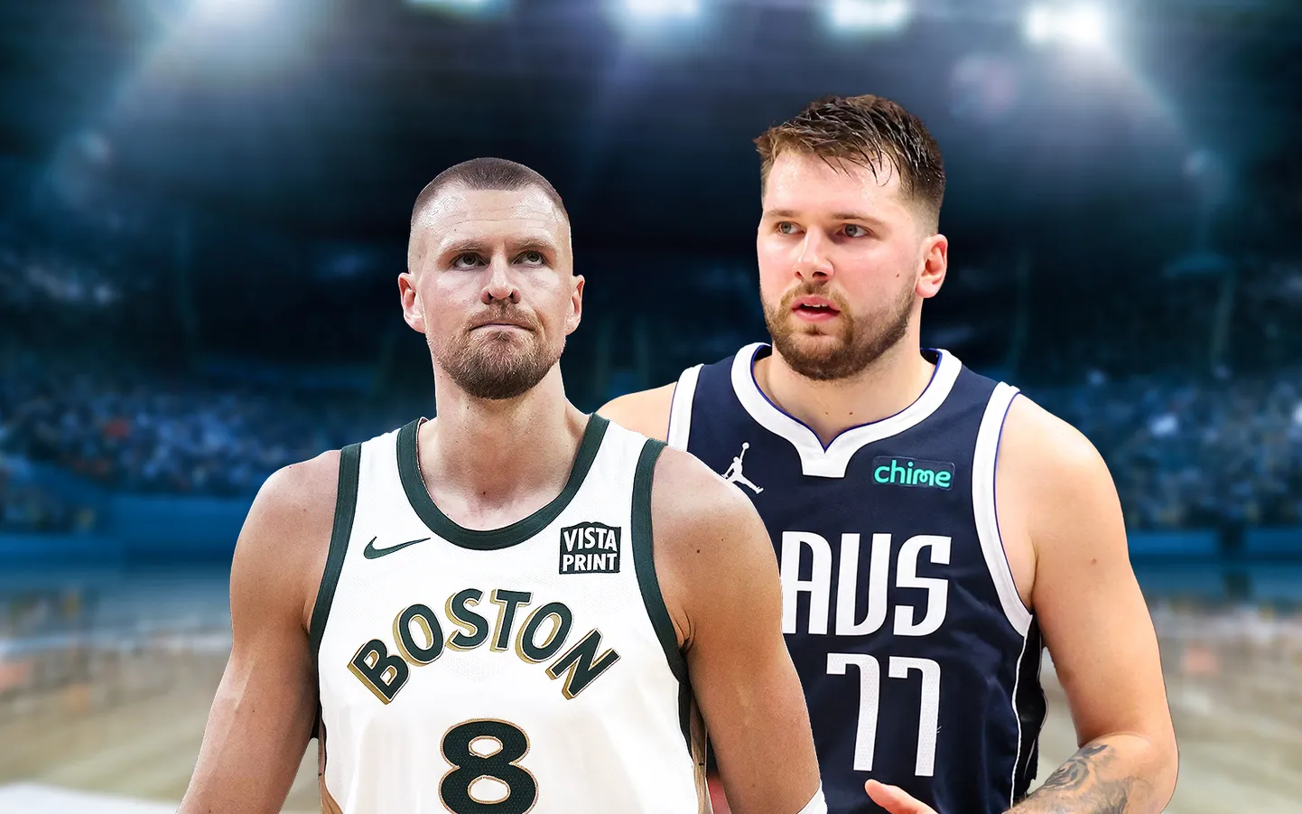 NBA basketbolisti Kristaps Porziņģis un Luka Dončičs