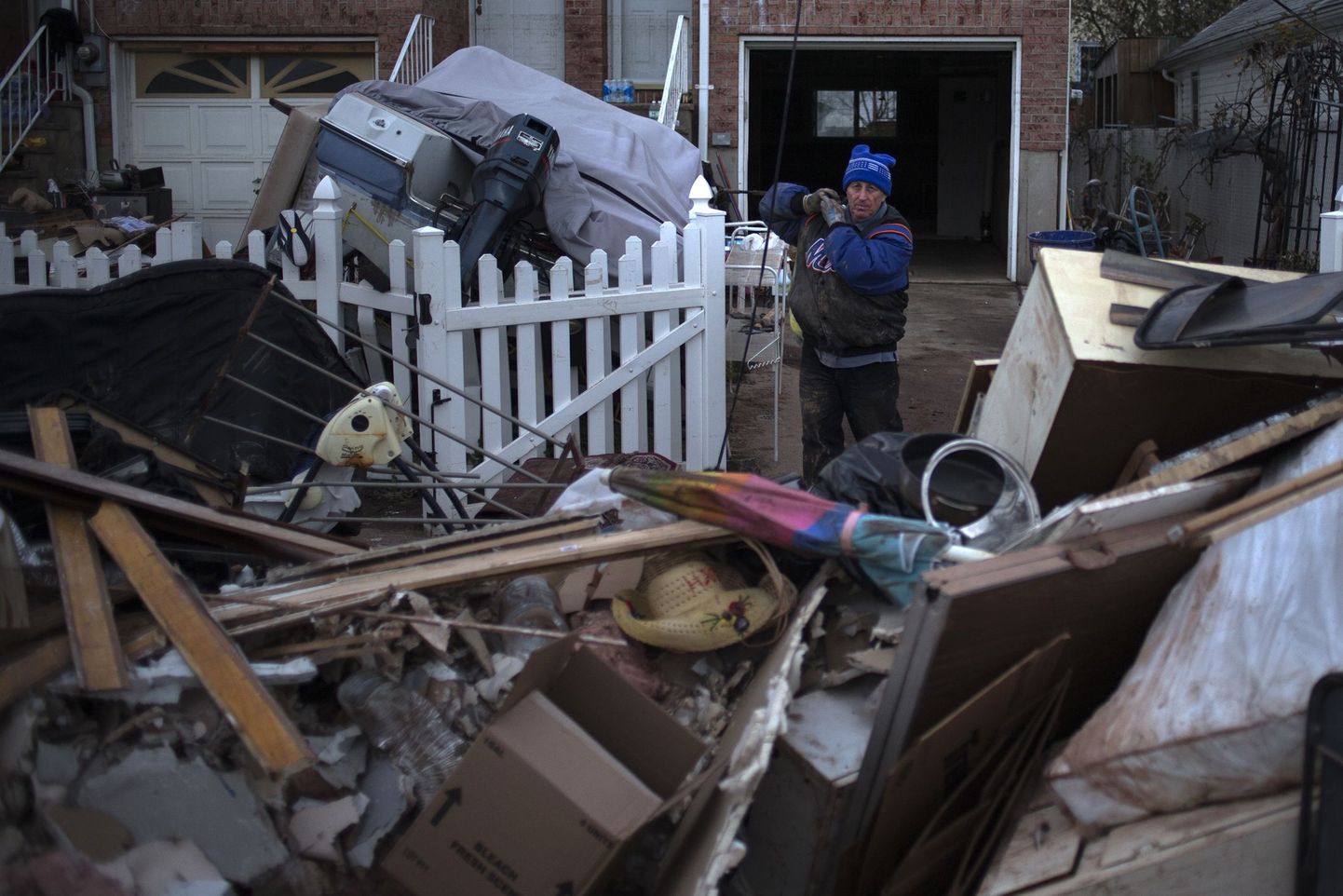 Orkaan Sandy tõttu elukõlbmatuks muutunud maja New Yorgis