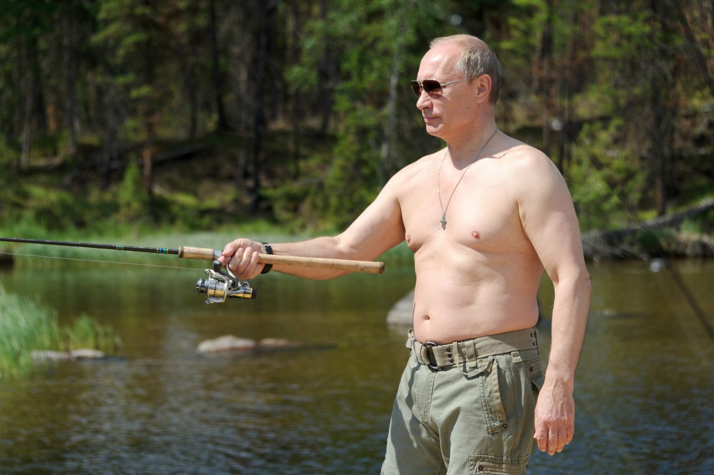 Venemaa president Vladimir Putin Siberis kalastamas.