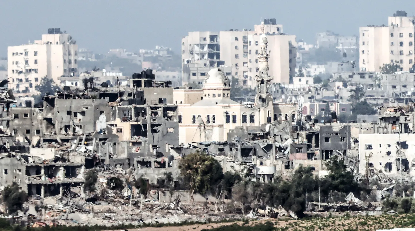 Purukspommitatud hooned Gaza sektori põhjaosas.