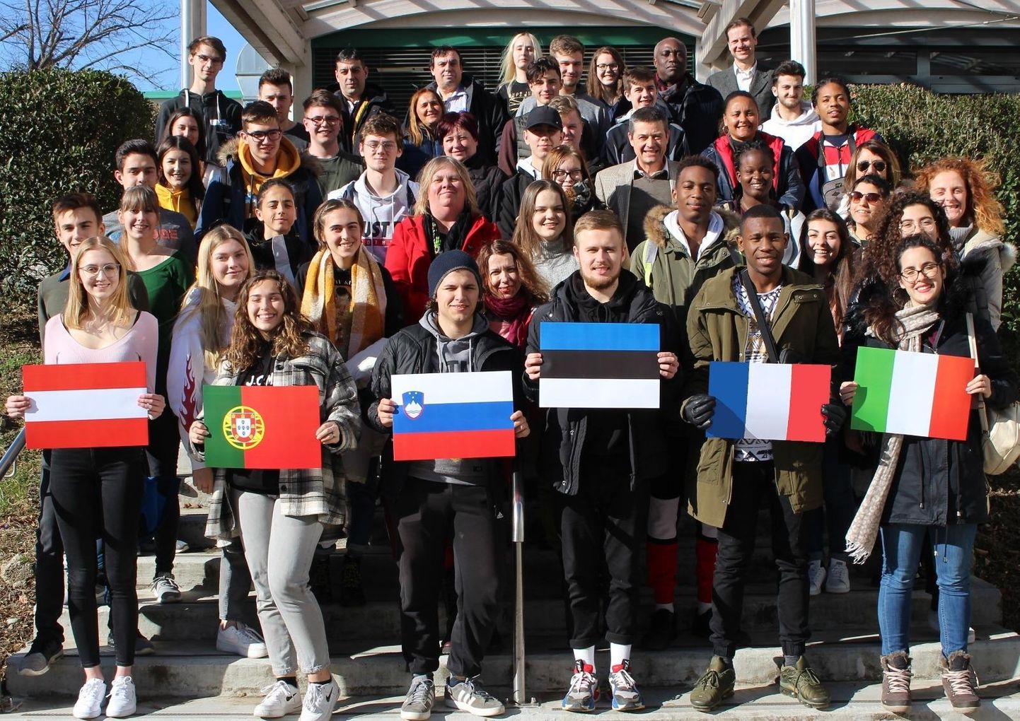 Projektinädalal osalenud õpilased saabusid eri riikidest.