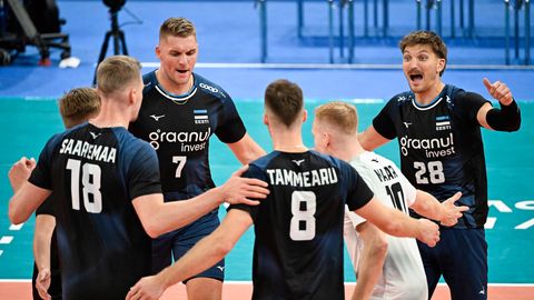 Eesti võrkpallikoondise liider EMi avamängu järel: mõlemalt poolt oli kohati Hiiumaa turniiri vibe'i