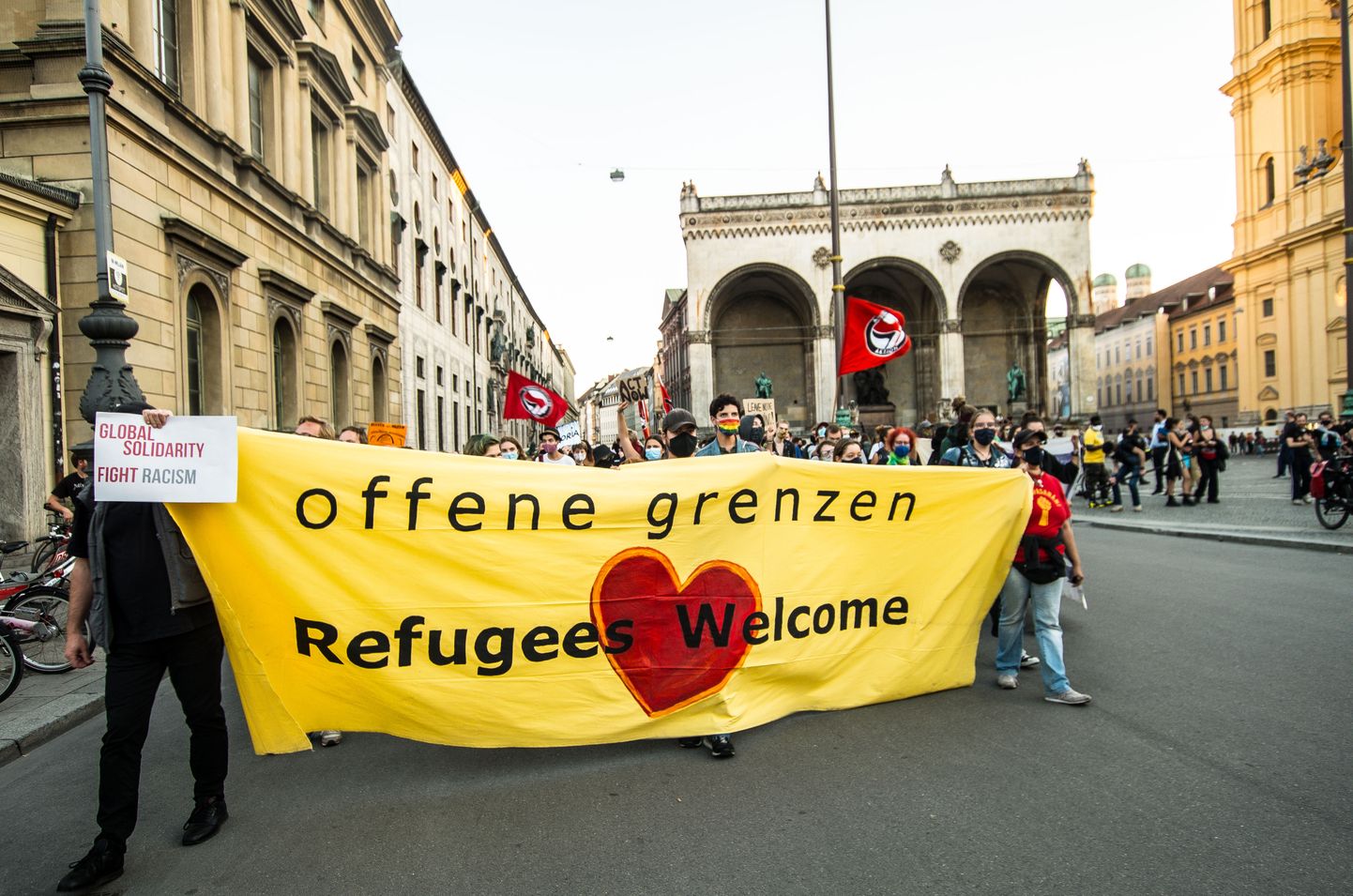 Meeleavaldus põgenike toetuseks Münchenis 9. september 2020.