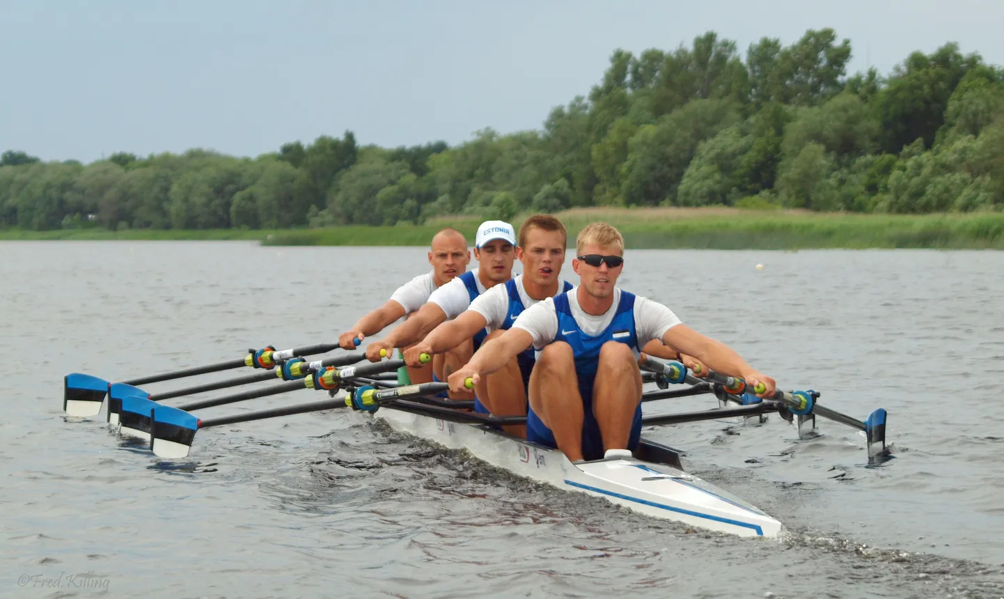 Eesti paarisaeruline neljapaat koosseisus Kaur Kuslap (vasakult), Allar Raja, Sten- Erik Anderson, Kaspar Taimsoo.
