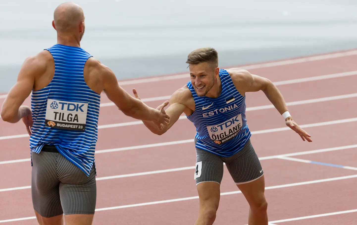 Karel Tilga (vasakul) ja Janek Õiglane Budapesti MMil.