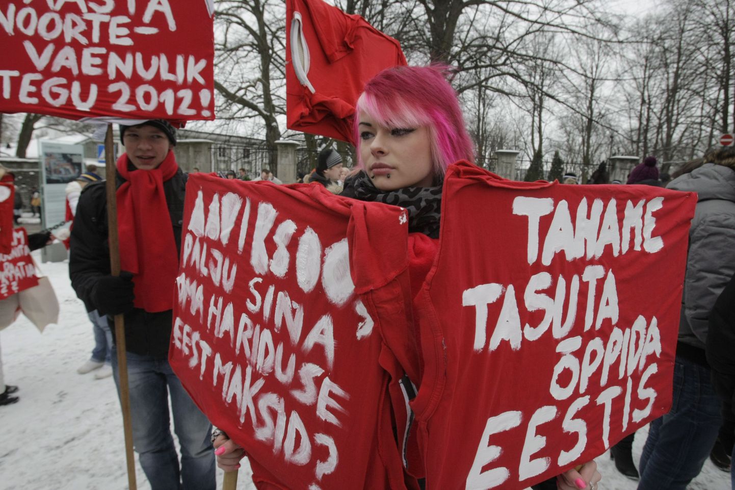 Üliõpilaste streik tasuta kõrghariduse poolt aastal 2012.