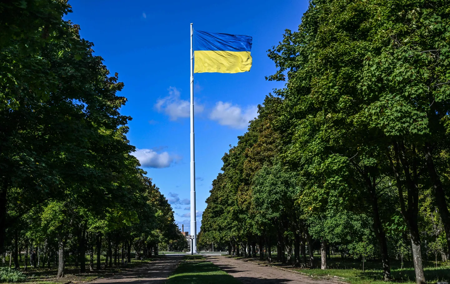Ukrainas karogs. Ilustratīvs attēls.