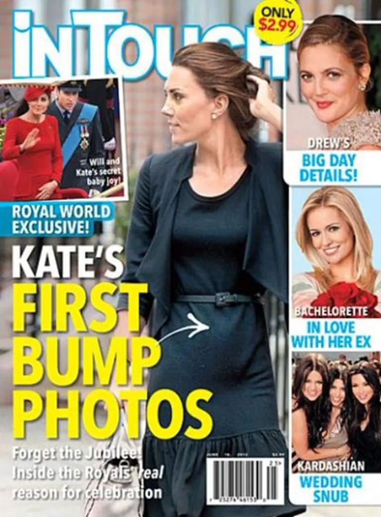 Britu tabloīds "In Touch" publicējis Kembridžas hercogienes fotogrāfiju, kas it kā liecinot par to, ka viņa ir bērniņa gaidībās 