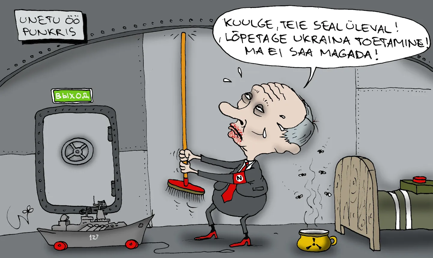 Urmas Nemvalts joonistab.