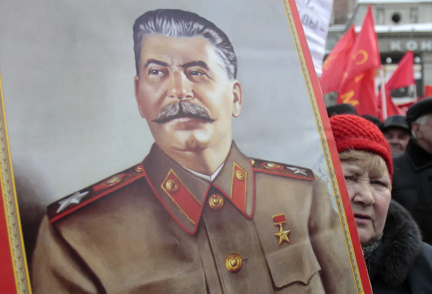 Портрет Сталина.