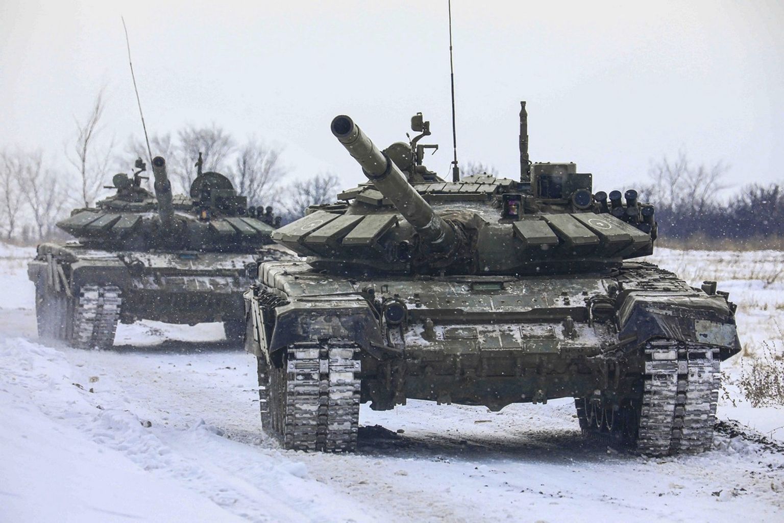 Vene tankid eile sõjaväeõppustel Leningradi oblastis.