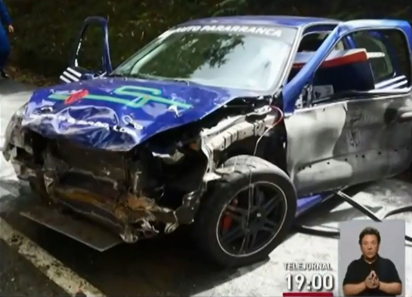Helder Macedo auto pärast õnnetust