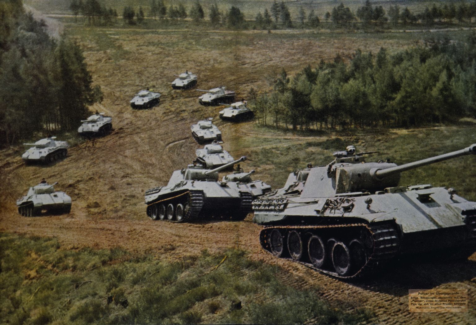 Saksa 1944. aasta dokkaader, millel on näha Panthereid