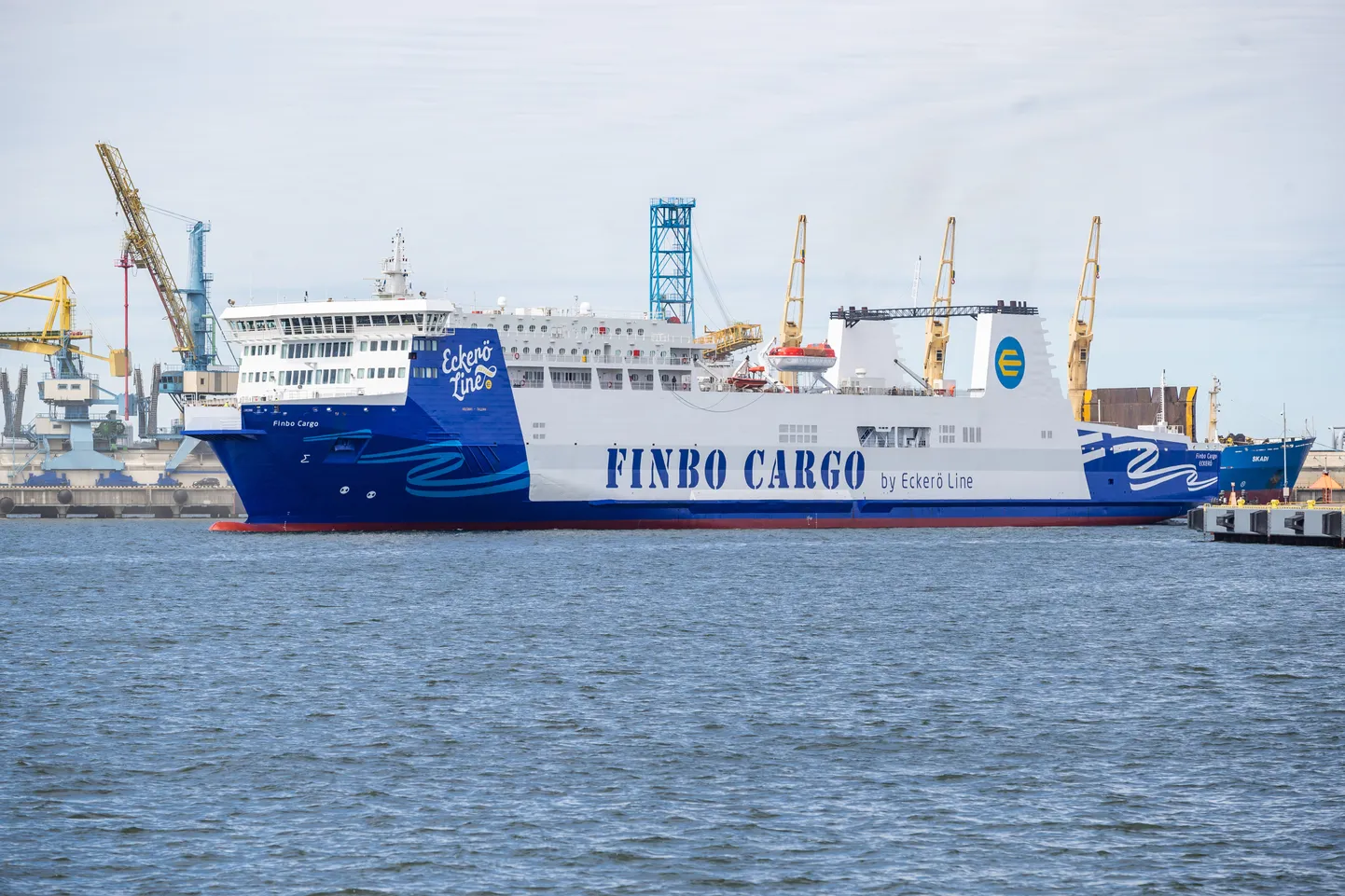 Tallinn, 25.06.2019. Eckerö uus laev Finbo cargo esimest korda Muuga sadamas.