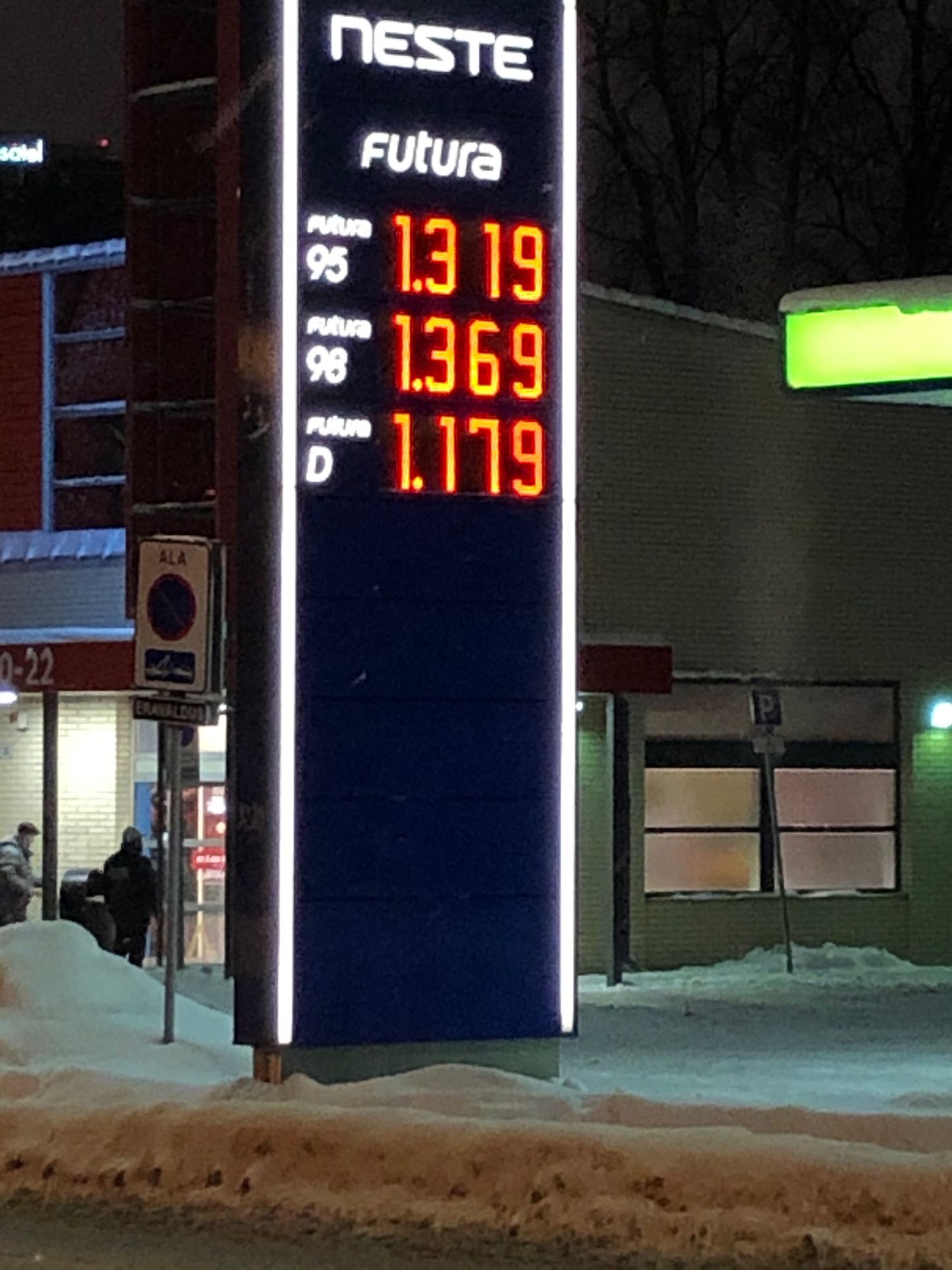 Mootorikütuste hind tanklas 8.02.2021.