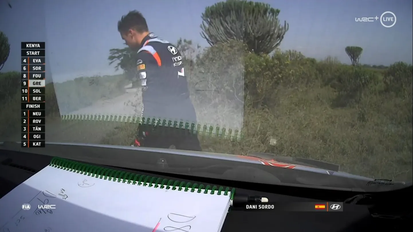 Dani Sordo jäi raja kõrvale.
