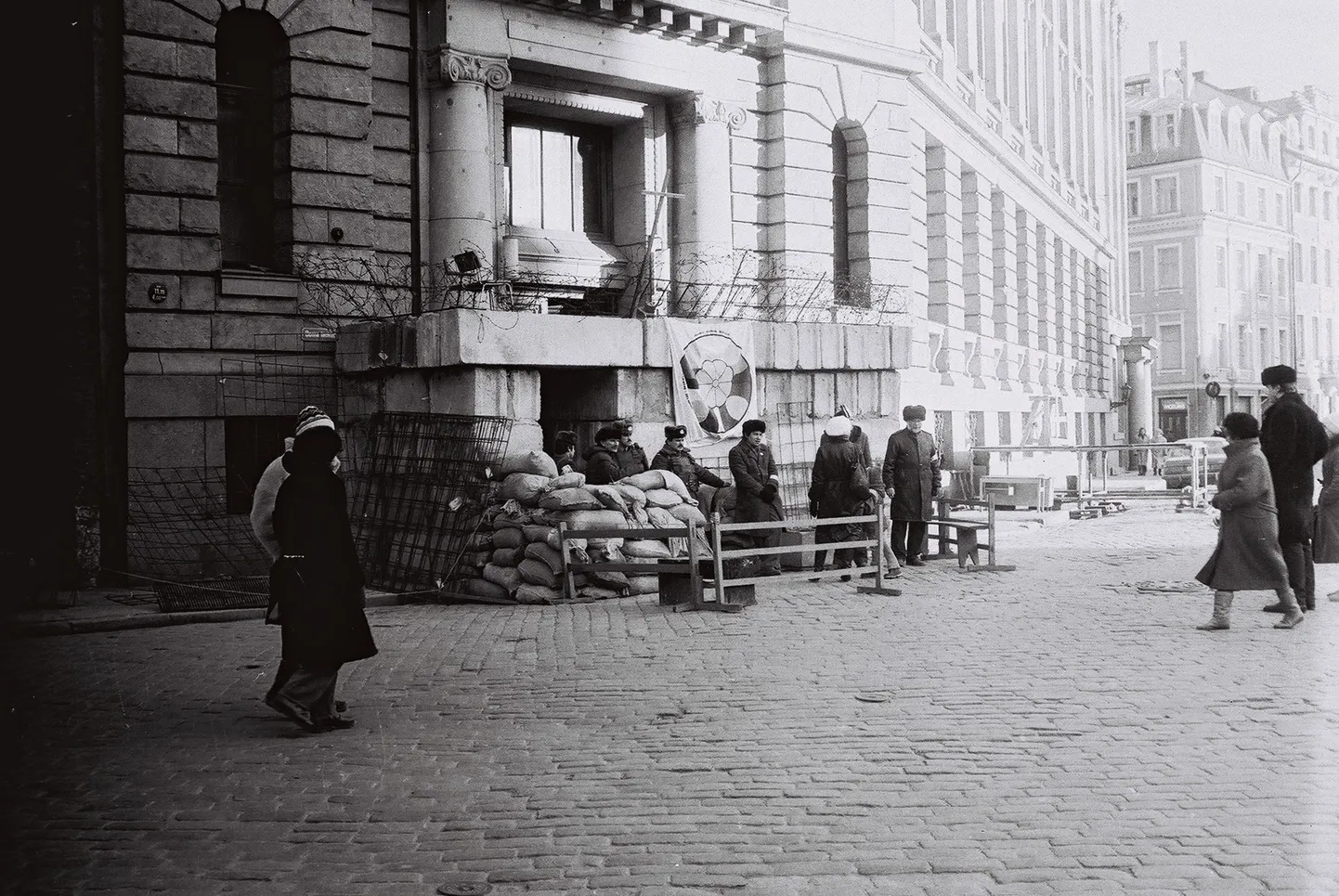 Barikādes Doma laukumā 1991. gada 13. augustā