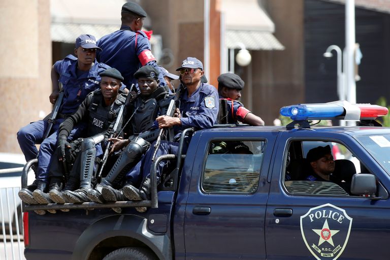 Kongo DV politseinikud riigi pealinnas Kinshasas.