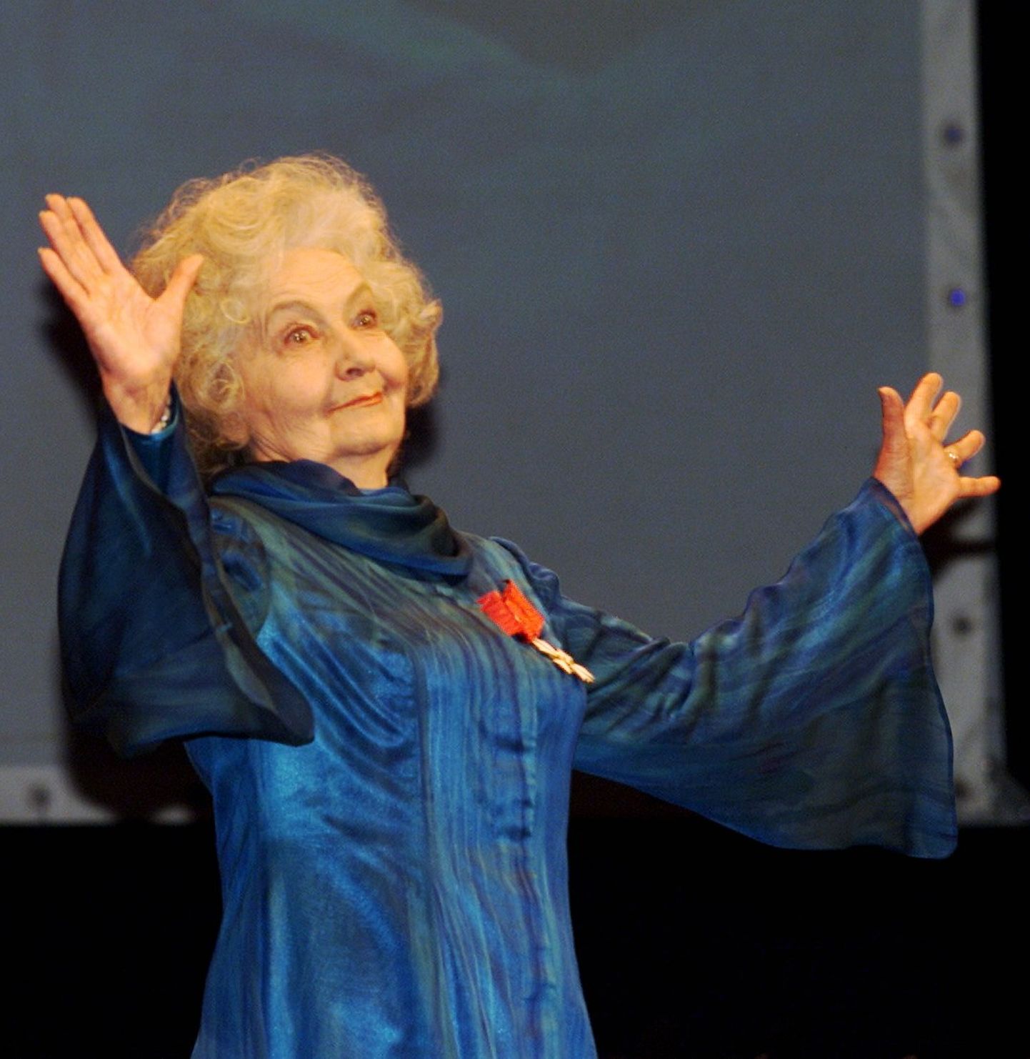 Ита Эвер на праздновании своего 70-летия в Эстонском драматическом театре.